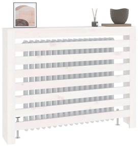 vidaXL Κάλυμμα Καλοριφέρ Λευκό 108,5x19x84 εκ. από Μασίφ Ξύλο Πεύκου