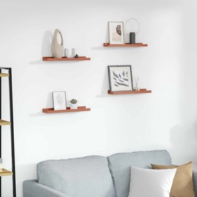 vidaXL Ράφι Τοίχου 4 pcs Κόκκινο 40 x 9 x 3 cm Επεξεργασμένο ξύλο