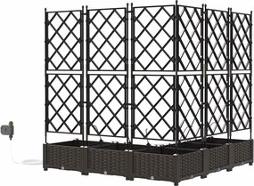 vidaXL Γλάστρα Κήπου 5 pcs Καφέ Ατσάλι