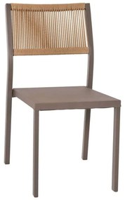Καρέκλα HM5921.03 46x55,5x83cm Με Rattan &amp; Textline  Shampagne-Beige