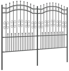 vidaXL Φράχτης Κήπου Γκρι 240 x 190 cm Ατσάλι με Επικάλυψη Πούδρας