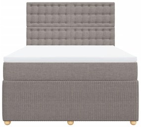 ΚΡΕΒΑΤΙ BOXSPRING ΜΕ ΣΤΡΩΜΑ TAUPE 140X190 ΕΚ. ΥΦΑΣΜΑΤΙΝΟ 3292069