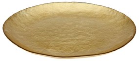 Πιάτο Ρηχό Στρογγυλό Kronos Oro 80.510.01 Φ28cm Gold Cryspo Trio Glass