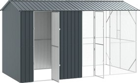 vidaXL Κλουβί Πουλιών Ανθρακί 430 x 208 x 247 εκ