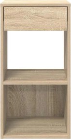 vidaXL Κομοδίνα με συρτάρι 2 τεμ. Sonoma Δρυς 35x34x66,5 εκ.