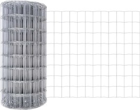 vidaXL Τεντώτο με στήριγμα Ασημί 0,8 x 10 m Χάλυβας και PVC