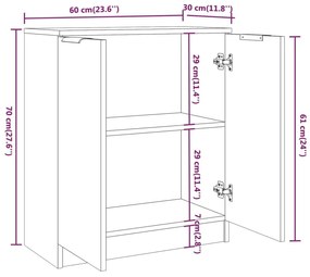 ΝΤΟΥΛΑΠΙ ΛΕΥΚΟ 60 X 30 X 70 ΕΚ. ΑΠΟ ΕΠΕΞΕΡΓΑΣΜΕΝΟ ΞΥΛΟ 811061