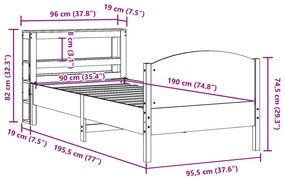 ΣΚΕΛΕΤΟΣ ΚΡΕΒ. ΧΩΡΙΣ ΣΤΡΩΜΑ ΛΕΥΚΟ 90X190 ΕΚ ΜΑΣΙΦ ΠΕΥΚΟ 3306247