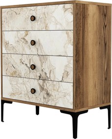 Συρταριέρα Καρυδιά / Λευκό LIZBON 76x40x90,7