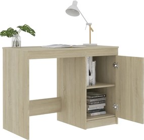 vidaXL Γραφείο Χρώμα Sonoma Δρυς 100 x 50 x 76 εκ. από Επεξ. Ξύλο