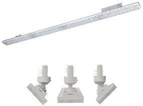 WHITE LED LINEAR MOVABLE TRACK LUMINAIRE 40W 4000K 3-PHASE 90° 5600LM 230V AC Ra90 L1144MM MM 5YRS  ACA MARK4040W4M