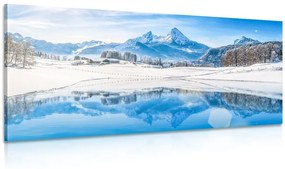 Εικόνα χιονισμένο τοπίο στις Άλπεις - 100x50