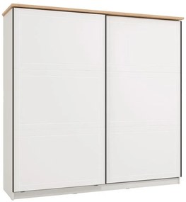 Ντουλάπα Valencia 220 Λευκό - Artisan Oak - Λευκό Μάτ 220x62.5x214 εκ. 220x62.5x214 εκ.