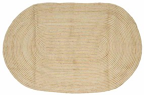 vidaXL Χαλί Φυσικό και Λευκό 152 x 245 εκ Γιούτα