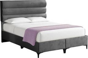 Κρεβάτι Limit pakoworld ύφασμα σε ανθρακί απόχρωση 160x200εκ