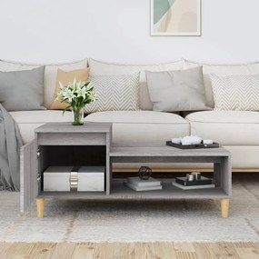 vidaXL Τραπεζάκι Σαλονιού Γκρι Sonoma 100x50x45 εκ. Επεξεργασμένο Ξύλο