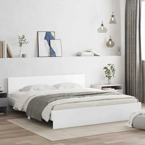 vidaXL Σκελετός Κρεβατιού Λευκό 137 x 190 cm Επεξεργασμένο ξύλο