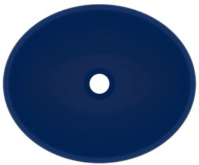 Νιπτήρας Πολυτελής Οβάλ Σκούρο Μπλε Ματ 40 x 33 εκ. Κεραμικός - Μπλε