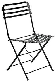 Καρέκλα Πτυσσόμενη Ζαππείου Ε517,7 45x45x84cm Black