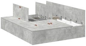 vidaXL Κρεβάτι Αποθήκευσης Σκούρο Γκρι 140x200 εκ.