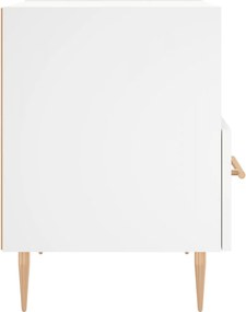 vidaXL Κομοδίνο Λευκό 40 x 35 x 47,5 εκ. από Επεξεργασμένο Ξύλο