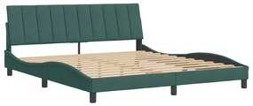 vidaXL Σκελετός Κρεβατιού Χωρίς Στρώμα Hanko Πράσινο 180x200εκ. Βελούδινο