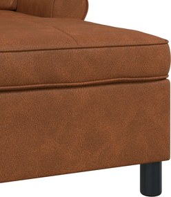 vidaXL Χαλάρωση με μαξιλάρι Καφέ 91 x 157 x 91 εκ. Τεχνητό Δέρμα