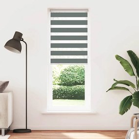 vidaXL Ζέβρα τυφλή Σκούρο Γκρι Πλάτος υφάσματος 65,9 εκ. Πολυεστέρας