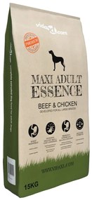 vidaXL Ξηρά Τροφή Σκύλων Premium Maxi Adult Essence Beef &amp; Chicken 15κ