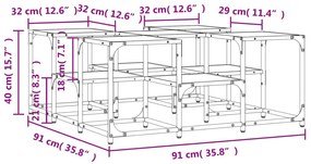 Τραπεζάκι Σαλονιού Γκρι Sonoma 91x91x40 εκ. Επεξεργασμένο Ξύλο - Γκρι