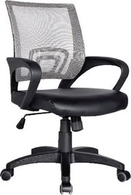 BF2101 Πολυθρόνα-Pro Γραφείου με Ανάκλιση, Γκρι Mesh - Μαύρο PU   1τμχ