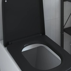 vidaXL Κάθισμα τουαλέτας γρήγορης απελευθέρωσης Μαύρο