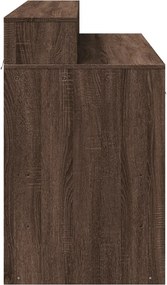 vidaXL Γραφείο με LED Καφέ δρυς 120x55x91 εκ. Επεξεργ. Ξύλο
