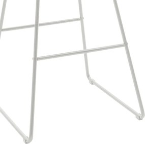 Σκαμπό μπαρ Seth pakoworld μέταλλο λευκό-μαξιλάρι PVC λευκό