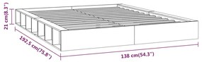 Πλαίσιο Κρεβατιού Λευκό 120x190 εκ. Μασίφ Ξύλο Small Double - Λευκό