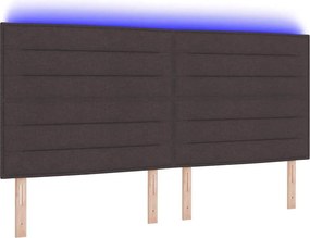 vidaXL Κεφαλάρι Σκούρο Καφέ 200 cm ύφασμα