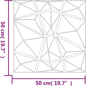 vidaXL Πάνελ τοίχου 48 pcs Πράσινο 50 x 50 cm Φελιζόλ XPS