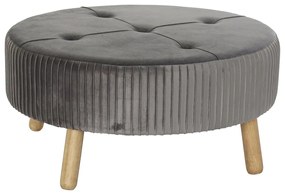 Υποπόδια DKD Home Decor 80 x 80 x 38 cm Scandi Γκρι Ξύλο Βελούδο Σκούρο γκρίζο Velvet