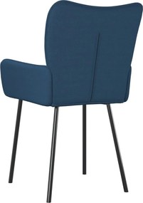 vidaXL Καρέκλες Τραπεζαρίας 2 τεμ. Μπλε Υφασμάτινες