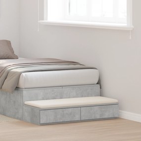 vidaXL Συρτάρια Κρεβατιού Γκρι Τσιμεντένιο 75x36,5x16,5 εκ. Κατασκευασμένο από Ξύλο