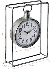 Διακοσμητικό Ρολόι Γκρι SUPERA 23x0,7x32