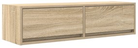 vidaXL Κομοδίνο ΤV Σομιέ Καρυδιά 100x31x25,5 εκ. Επεξεργασμένου Ξύλου