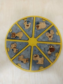 Intra απο ξύλο plywood 3mm-4mm πάχος - Πίτσα παζλ Παιδικό παιχνίδι Δίασταση 30x30 cm Intraeaxys-joedl5d1