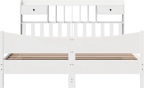 vidaXL Σκελετός Κρεβ. Χωρίς Στρώμα Λευκό 180x200 εκ Μασίφ Πεύκο