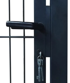 Πόρτα Περίφραξης (Μονή) Γκρι Ανθρακί 106 x 210 εκ. - Γκρι