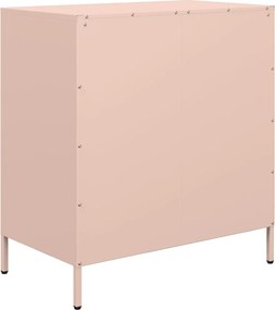 vidaXL Ντουλάπι Ροζ 68x39x73,5 εκ. από Χάλυβα Ψυχρής Έλασης