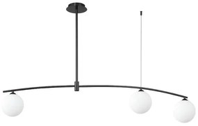 Φωτιστικό Οροφής-Ράγα 6037-3 110x67cm 3xG9 Black-White Inlight Μέταλλο,Γυαλί