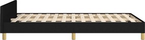 vidaXL Πλαίσιο Κρεβατιού χωρίς στρώμα Μαύρο 120x190 εκ. Υφασμάτινο
