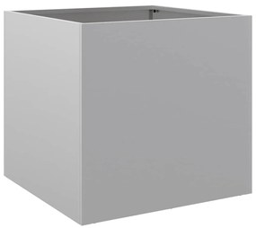 vidaXL Ζαρντινιέρα Ασημί 49 x 47 x 46 εκ. από Γαλβανισμένο Χάλυβα