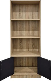 Βιβλιοθήκη Tekaro pakoworld sonoma-ανθρακί 60x29x166εκ